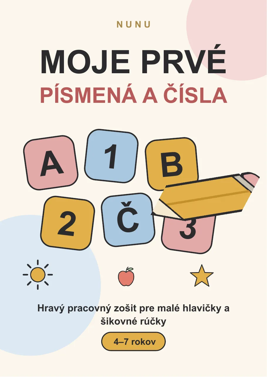 Obálka pracovného zošita Moje prvé písmená a čísla